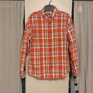 Eddie Bauer Men's Rust Plaid Button Down Shirt